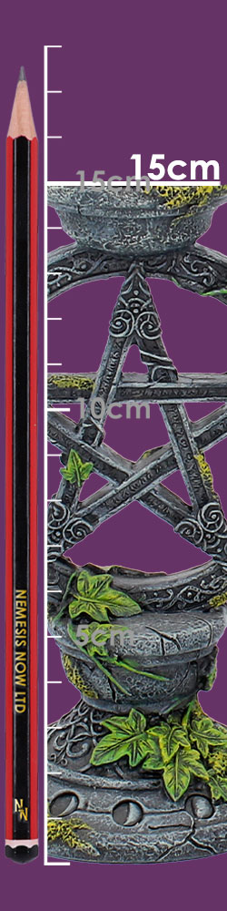 Wiccan Pentagram Candlesticks 15cm (Set of 2)