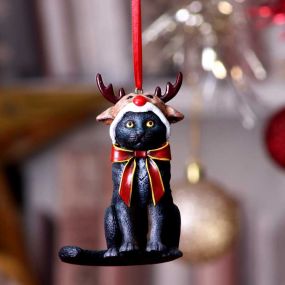 Reindeer Cat Hanging Ornament (LP) 9cm