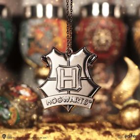 Harry Potter Hogwarts Crest (Silver) Hanging Ornament 6cm