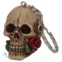 Rose From The Dead Keyrings (Pack of 6) 4.6cm Skulls Halloween Accessories