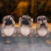 Three Wise Pugs 8.5cm Dogs Gifts Under £100