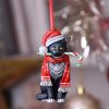 Candy Cane Cat Hanging Ornament (LP) 9cm Cats Christmas Product Guide