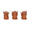 Three Wise Highland Cows 9.6cm Animals Back in Stock