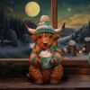Winter Highland Cow Hot Cocoa Animals Out Of Stock