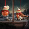 Robin Winter Bobble Hanging Ornament Animals Out Of Stock