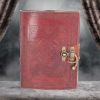 Pentagram Leather Journal w/lock 15 x 21cm Witchcraft & Wiccan Stock Arrivals