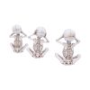 Three Wise Skellywags 13cm (Set of 3) Skeletons Statues Small (Under 15cm)