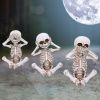 Three Wise Skellywags 13cm (Set of 3) Skeletons Statues Small (Under 15cm)