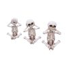 Three Wise Skellywags 13cm (Set of 3) Skeletons Statues Small (Under 15cm)