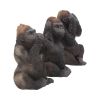 Three Wise Gorillas 13cm Apes & Primates Statues Small (Under 15cm)