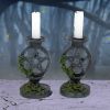 Aged Pentagram Candlesticks 13.4cm Witchcraft & Wiccan April Flash Sale Day 3