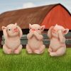 Three Wise Pigs 9.5cm Animals Out Of Stock