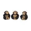 Three Wise Chimps 8cm Apes & Primates Statues Small (Under 15cm)