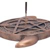 Triple Moon Pentacle Incense Burner 15.5cm Maiden, Mother, Crone Sale Items