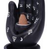 Palmistry Backflow Incense Burner (Black) 12cm Unspecified Palmistry