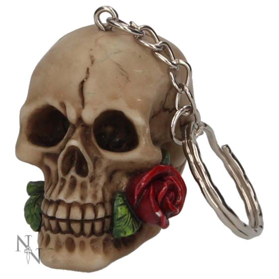 Rose From The Dead Keyrings (Pack of 6) 4.6cm Skulls Stock Arrivals
