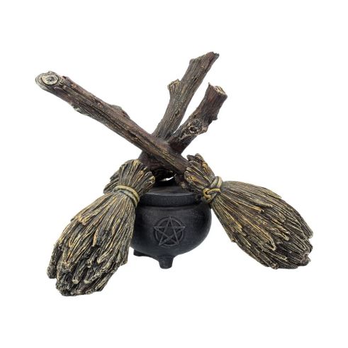 Broomstick Crystal Ball Holder 17cm Witchcraft & Wiccan Gifts Under £100