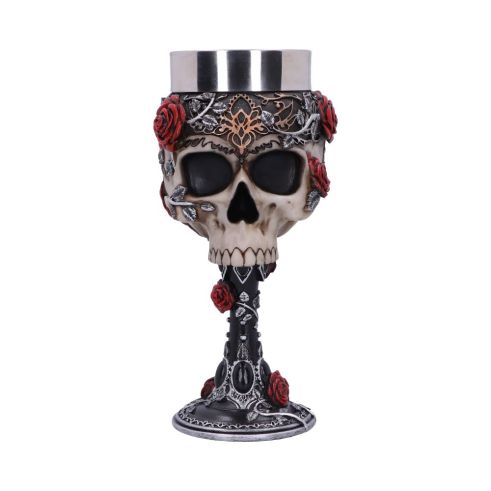 Gothic Roses Goblet 18cm Skulls Stock Arrivals