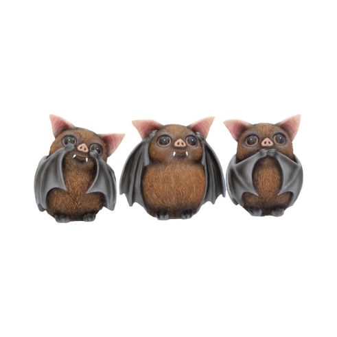 Three Wise Bats 8.5cm Bats Halloween Highlights Figurines