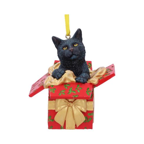 Present Cat Hanging Ornament (LP) 9cm Cats Gifts Under £100