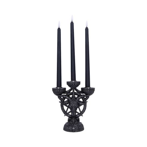 Baphomet's Radiance Candelabra 46cm Baphomet Gothic Product Guide