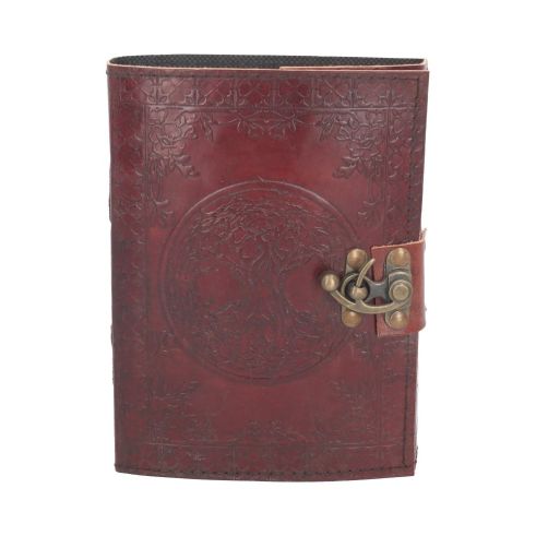 Tree Of Life Leather Journal w/lock 15 x 21cm Witchcraft & Wiccan Stock Arrivals