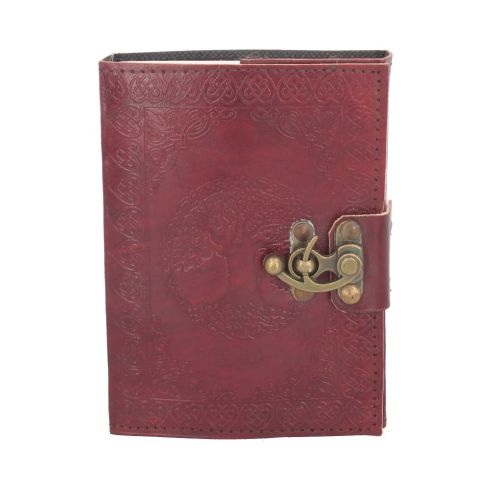 Tree Of Life Leather Journal w/lock 13 x 18cm Witchcraft & Wiccan Stock Arrivals
