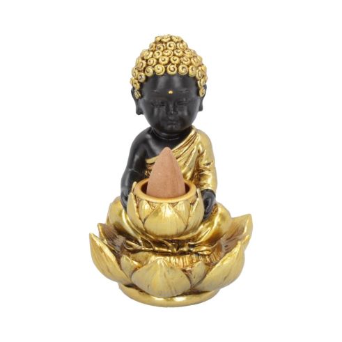 Baby Buddha Backflow Incense Burner 10.3cm Buddhas and Spirituality Gifts Under £100