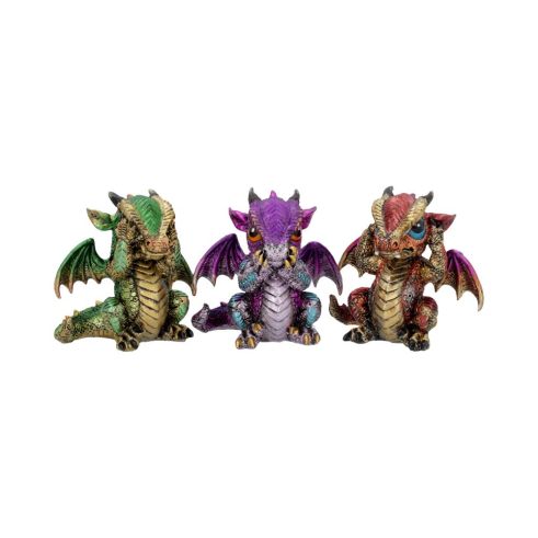 Three Wiselings 8.5cm Dragons Dragon Figurines