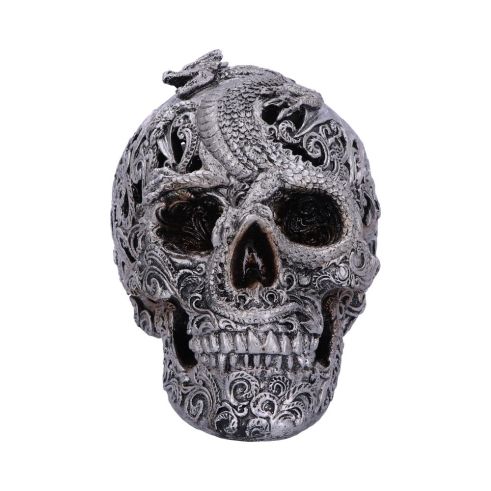 Cranial Drakos (Silver) 19.5cm Skulls Gifts Under £100