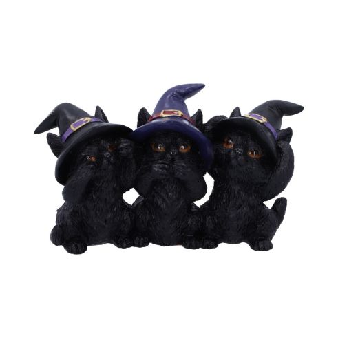 Three Wise Black Cats 11.5cm Cats Gifts Under £100