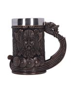 Bronze Drakkar Viking Tankard 15cm History and Mythology Gifts Under £100