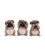 Three Wise Pugs 8.5cm Dogs Gifts Under £100