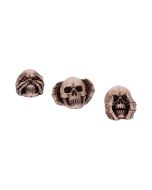 Three Wise Skulls 7.6cm Skulls Statues Small (Under 15cm)
