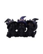 Three Wise Black Cats 11.5cm Cats RRP Under 10